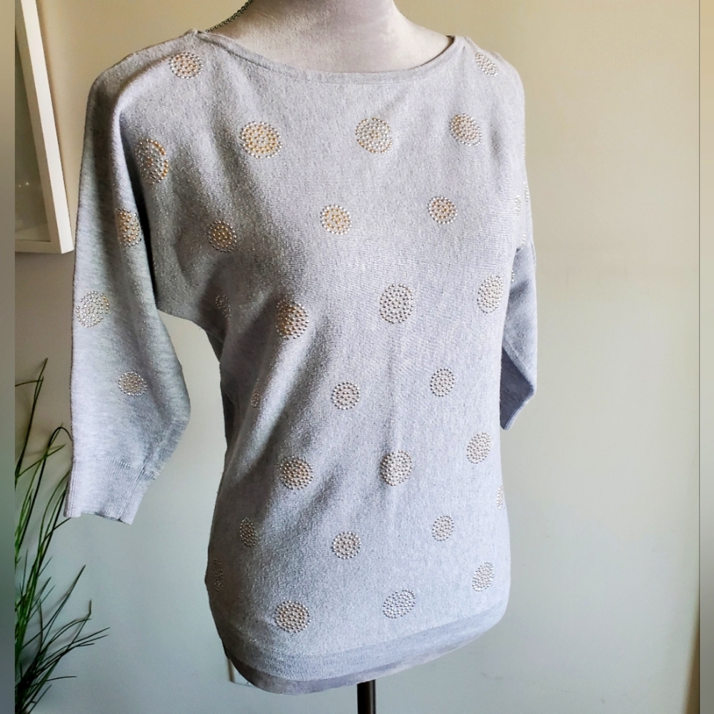 WHBM Silver Sparkle Top